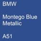 Preview: BMW, Montego Blue Metallic, A51.